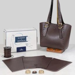 Hidesign Brown STRADA Textured Medium Leather Tote-picture-37