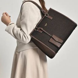 LAVIE LUXE Brown Printed Medium Satchel Handbag with Pouch-11