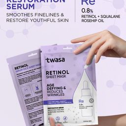 Twasa Set Of 5 Retinol Sheet Mask For Anti Aging - 20 g Each image 5