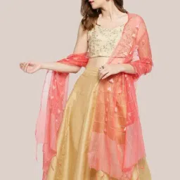 Dupatta Bazaar Coral Woven Pattern Dupatta image 4