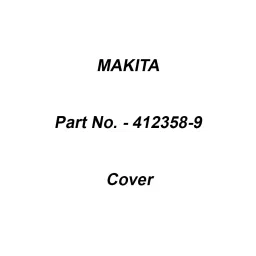 Makita Cover Suitable For FT024FD, Part No 412358-9-38