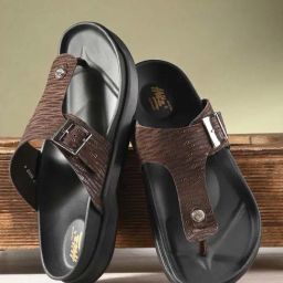 Hitz Men's Brown T-Strap Sandals-image-35