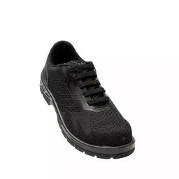 Hillson Hard Toe Safety Shoes PU Sole Low Ankle Black Breathable Flyknit Fabric Size UK 6, WF01 BlACK-image-42