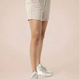 RAREISM Beige Cotton Blend Solid Shorts-image-21