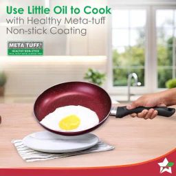 Wonderchef Red Bandhan Non-Stick Cookware 2 Pcs Set image 4