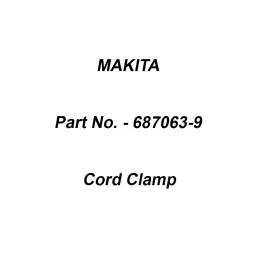 Makita Cord Clamp Suitable For 6410, Part No 687063-9-13