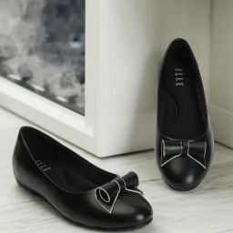 Elle Women's Black Flat Ballets-image-82