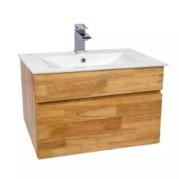 DAZZLE 610x470x450 mm PU Matt Finish Wall Based Vanities Rubber Wood, PW-760-A-picture-36