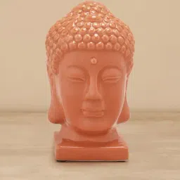 Pure Home and Living Orange Ceramic Textured Sculptures and Figurines-image-72