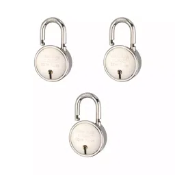 Jainson Locks CLASSIC 75 mm Mild Steel Chrome Plated Finish 3 Keys Padlock-35