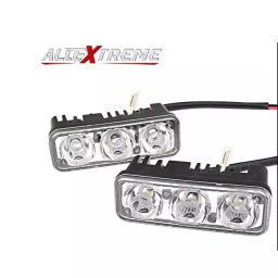 AllExtreme EX3FW2P 3 LED Spot Lamp with Mounting Brackets for All Bikes and Cars (9 W,White,2pc)-image-69