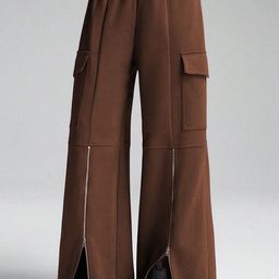 The Roadster Lifestyle Co Striped Mid-Rise Loose Fit Parachute Trousers-image-93