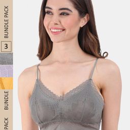 Amour Secret Pack Of 3 Lightly Padded Seamless Bralette Bra PD601_Grn_Prl_Ylw-picture-8