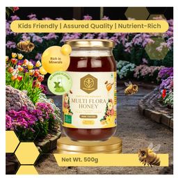 Shiva Organic Multi Flora Honey NMR Tested 100% Natural Healthy and Pure No Added Sugar Flavour & Color - 500 g-image-38