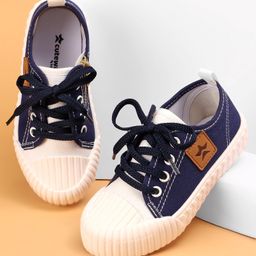 Cute Walk by Babyhug Lace Up Casual Canvas Shoes Patch Applique - Navy Blue-image-21