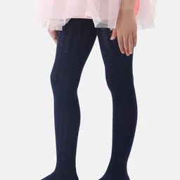 NEXT2SKIN Nylon Self Designed  Stockings - Navy Blue-picture-48