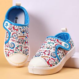 Cute Walk by Babyhug Casual Shoes with Velcro Closer & Animal Print - Blue-image-18