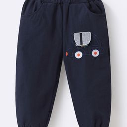 Mark & Mia Full Length Trouser with Car Patch - Navy Blue-image-35