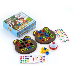 Enorme Geometric Educational Fun Shape and Color Matching Puzzle Board Game with Bell for Kids-picture-10