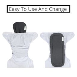 AEREX Reusable Black Inserts Pads for Diapers Bamboo Charcoal Inserts Liners Natures Cloth Diaper Liner Wet Free Booster Inserts Nappy Inserts for Baby Cloth Diapers (Pack of 6) image 2