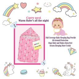 Kwitchy Baby Bedding Combo Set Cushioned Mattress with Net & Sleeping Bag Combo (0-12 Months, Pink) image 4