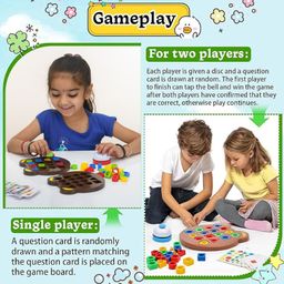 Enorme Geometric Educational Fun Shape and Color Matching Puzzle Board Game with Bell for Kids image 4
