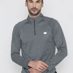 Bonjour Men Mock Collar Cotton Half Zipper Sweatshirt-22