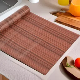 Aura Coffee Brown Set of 1 Water Resistant Shelf Liner Organisers-11