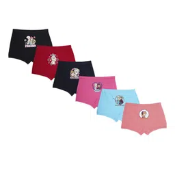 Red Rose Girls Pack Of 6 Printed Mid-Rise Boy Shorts Briefs BABY-93-picture-21