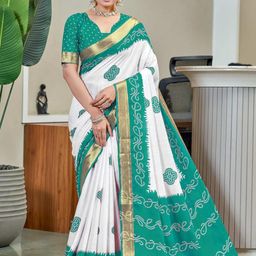 PEENGAX Bandhani Printed Zari Pure Cotton Bandhani Saree-image-12