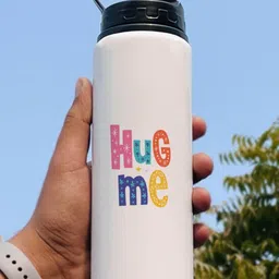 Indigifts White & Blue Printed Water Bottle 750ml-image-67