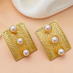 Abdesigns Classic Gold-Plated Stud Earrings-3