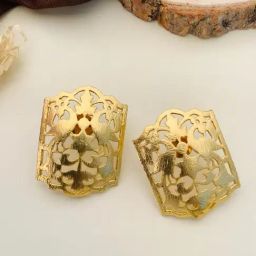 Abdesigns Classic Gold-Plated Stud Earrings-12