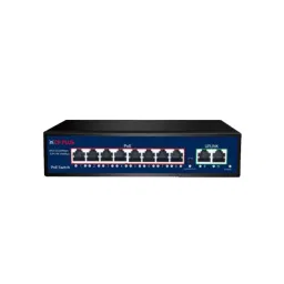 CP PLUS 10 Ports Switch with 8 PoE Ports & 2 Uplink Ports, CP-DNW-HPU8H2-96-V2-74