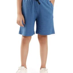 Rare Ones Boys Teal Cotton Solid Shorts-image-68