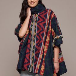 aarke Ritu Kumar Printed Longline Button Shrug image 1