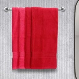 Bianca D'ross Red & Pink 100% Cotton 380 GSM Hand Towels - Set of 4-13