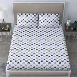 Living Roots Multicolor Jaipuri Printed Cotton Bed Sheet with 2 Pillow Cover-image-25