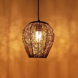 ExclusiveLane 'Glamorous Mesh' Black Iron Hand-Etched Pendant Lamp - Set of 1-40
