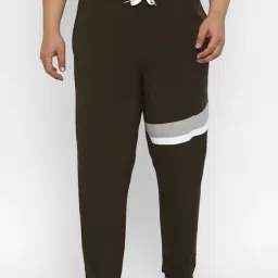 Yuuki Dark Olive Mid Rise Plus Size Track Pants-picture-49