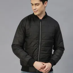 Rigo Black Regular Fit Puffer Jacket-7