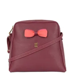 Baggit Maroon Solid Medium Sling Handbag-image-61