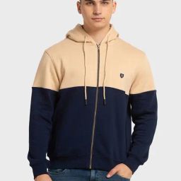 ColorPlus Multi Tailored Fit Colour Block Hooded Sweatshirt-image-36
