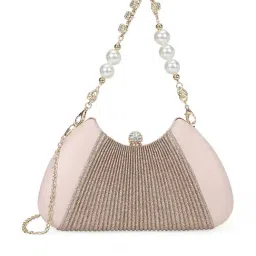 AKIKI LONDON Matte Matte Pink BEXLEY Embellished Small Clutch-picture-8