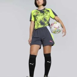 Puma Grey Regular Fit Color-Block Sports Shorts image 5