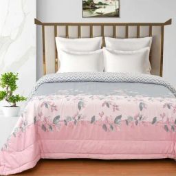 Florida AC Comforter Made of Microfiber 200 GSM Duvet for Double Bed/Quilt Blanket Lightweight for All Weather-Rose01-picture-27