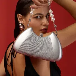 AKIKI LONDON Silver BEXLEY Embellished Small Clutch-picture-17