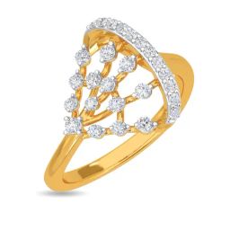 Kisna Diamond & Gold Jewellery Shazia 14k (585) Diamond & Gold Ring For Women-picture-22