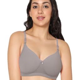 IN CARE Grey Half Coverage Non-Wired Push-Up Bra-image-34