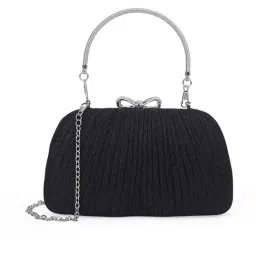 AKIKI LONDON Black BARNET Shimmer Small Clutch-picture-22